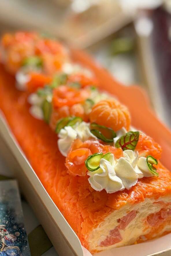 Мимоза с семгой